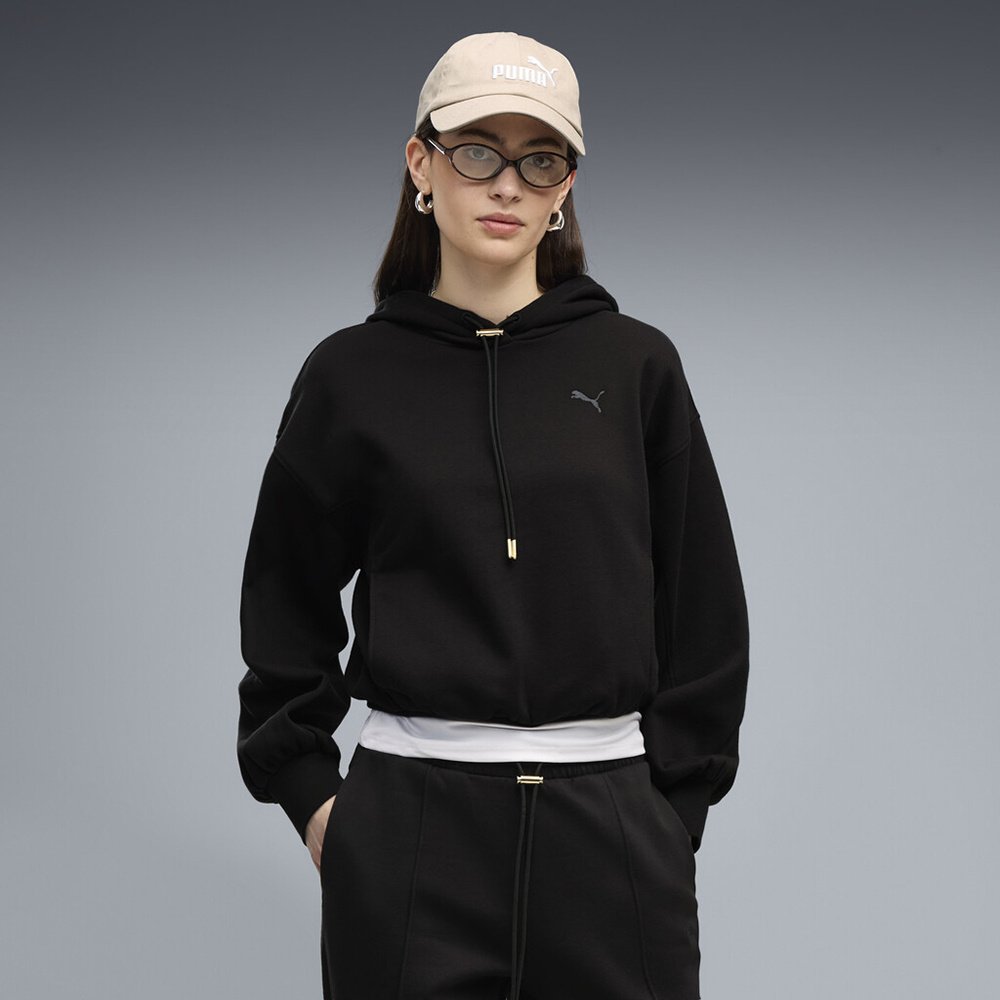 Puma Women's HER Relaxed Fleece Hoodie Μαύρο 694027-01 (Puma) - XLarge