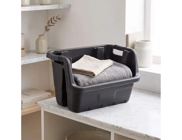 Καλάθι αποθήκευσης Excellent Houseware στοιβαζόμενο με χωρητικότητα 35L 042280150