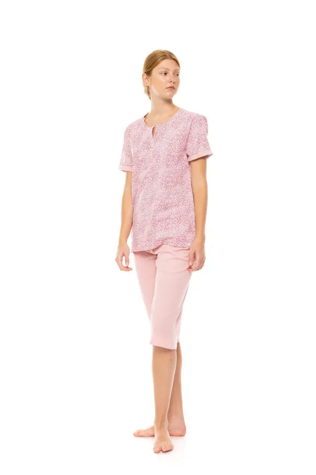 S1460 - Type - PYJAMA CAPRI LEOPARD ROSE - M 2
