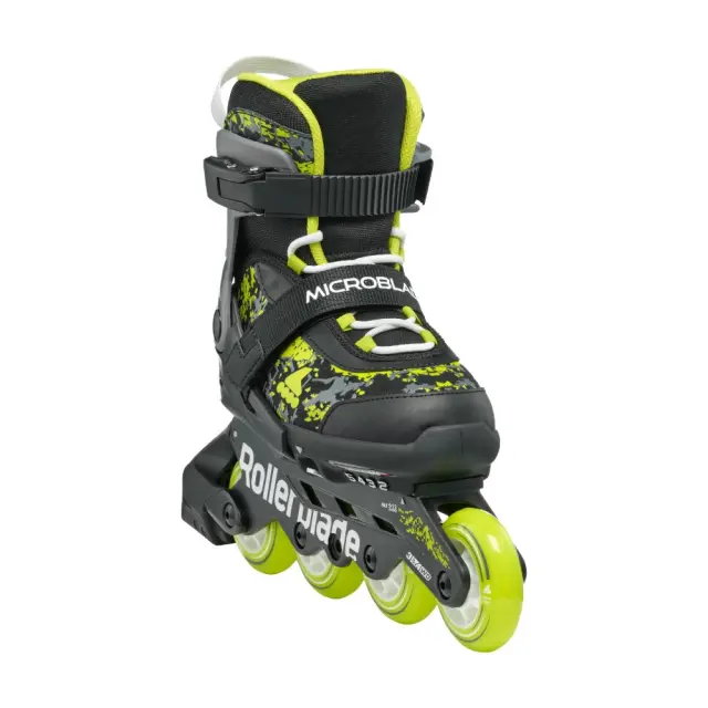 Rollerblade Microblade SL - Μαύρα/Lime ρυθμιζόμενου μεγέθους παιδικά inline rollers - 33-36.5 3