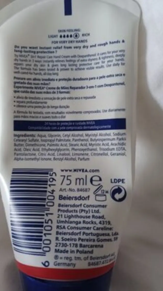 Nivea Κρέμα Περιποίησης & Φροντίδας Χεριών 75ml 2