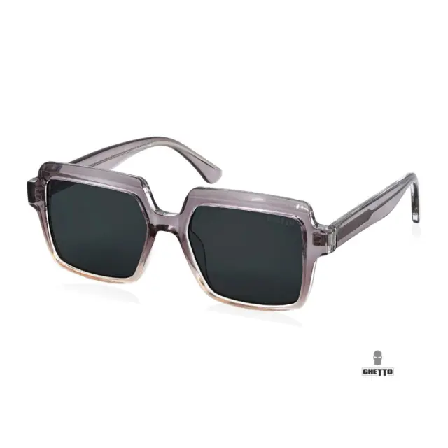 Ghetto Ladies Square Sunglasses ClearPurple Frame