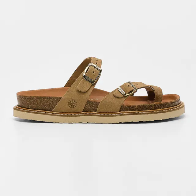 Genuins Πέδιλα Γυναικείο δέρμα Nubuck Μπεζ GEN/DUBLIN VELOUR G106532 ALMOND