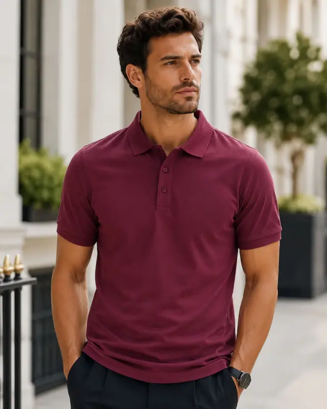 Μπλούζα Polo Noshame® Μπορντό - 112633 - L