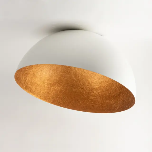 SFERA καμπάνα φωτιστικό οροφής άσπρο/χάλκινο Ø 35 cm Άσπρο Χάλκινο