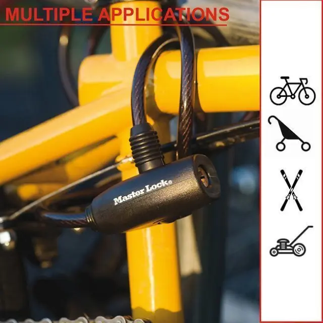 Master Lock 8126EURDPRO - Κλειδαριά ποδηλάτου με συρματόσχοινο 180cm μαύρο 2