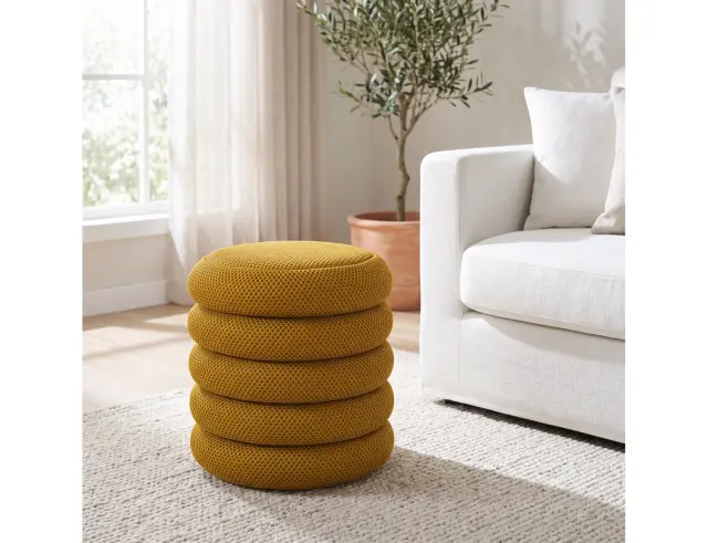 Σκαμπό Atom Home Deco Factory με αποθηκευτικό χώρο και διαστάσεις 37x42cm - Yellow HD0425