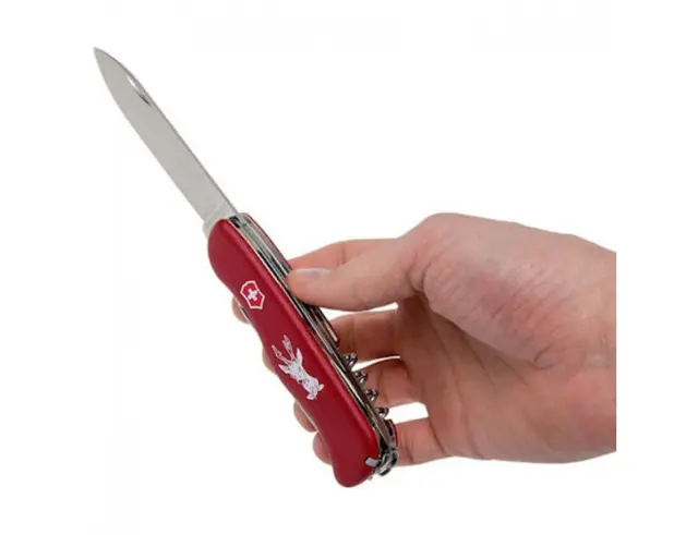 Ελβετικός Σουγιάς Victorinox Red Hunter swiss army knife με 12 λειτουργίες και μήκος 11.1cm - Red0.8573 3
