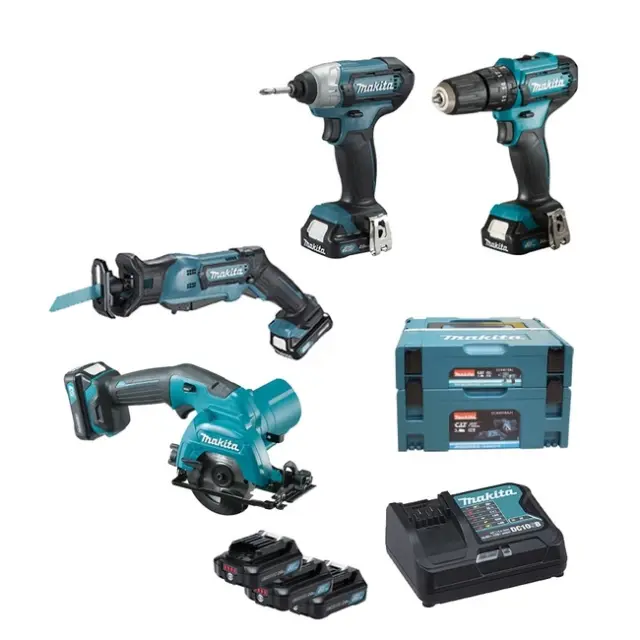 Σετ 4 Εργαλείων Με 3 Μπαταρίες Και 2 MAKPAC Βαλίτσες MAKITA CLX431SAJ1