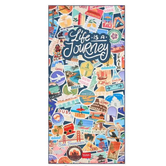 Legami® Πετσέτα Θαλάσσης "Life is a Journey"- Stickers