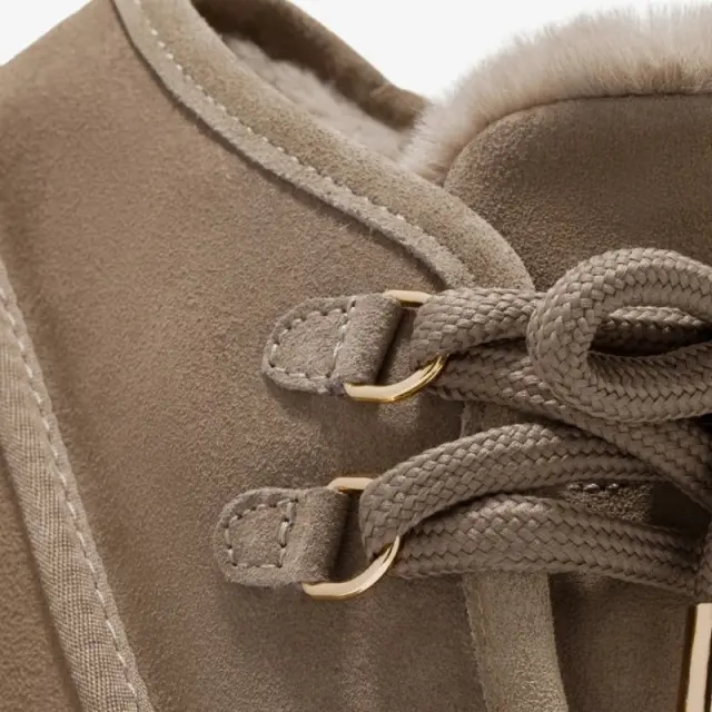Δερμάτινα Suede Σαμπό Mε Γούνα D.Franklin Nordic Clog DFSH375005-TAUP Πούρο - 36 3