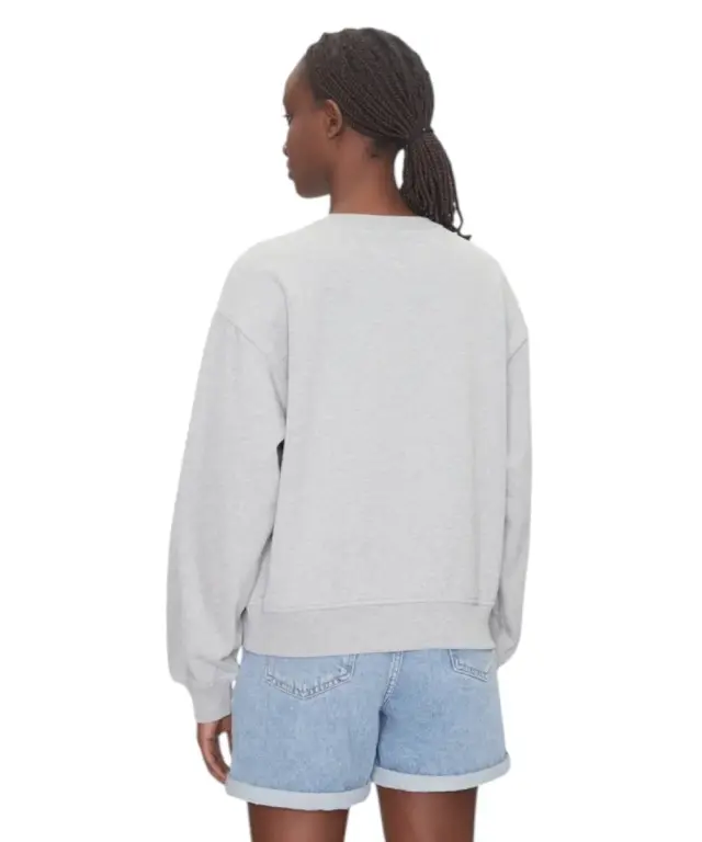 Calvin Klein - Γυναικείο Φούτερ Monologo Relaxed Fit LV047B234G-P79 Γκρι - S 3