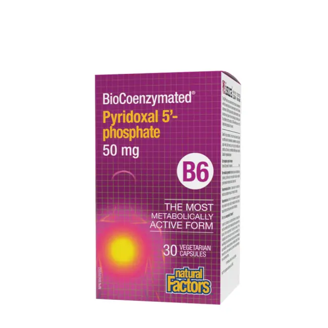 Natural Factors BioCoenzymated Pyridoxal 5-Phosphate B6 50 MG