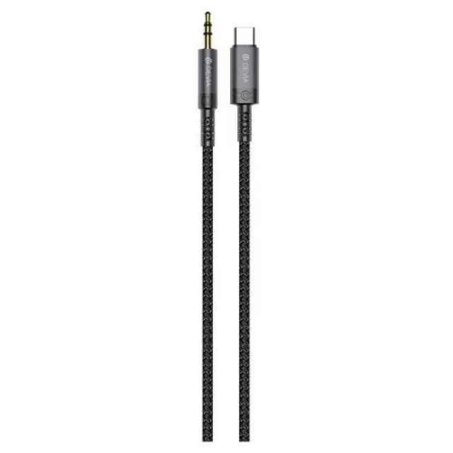Καλώδιο Ήχου Devia EC620 Woven USB C σε 3.5mm 1m Ipure Μαύρο N66998
