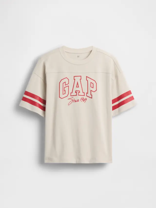Παιδική Μπλούζα Oversized με Λογότυπο Regular grey