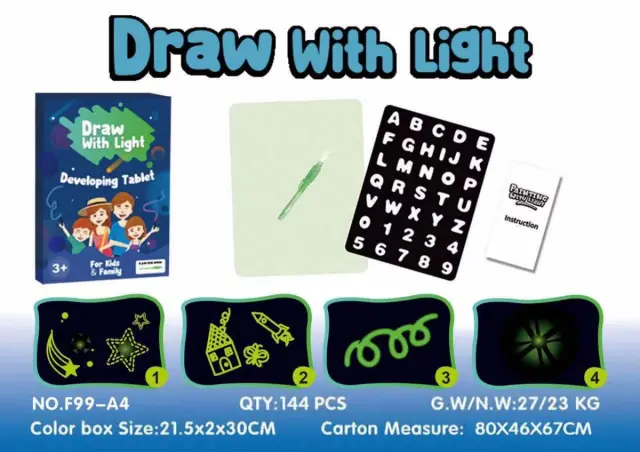 Παιδικός μαγικός πίνακας ζωγραφικής - Draw with Light - 742364 2