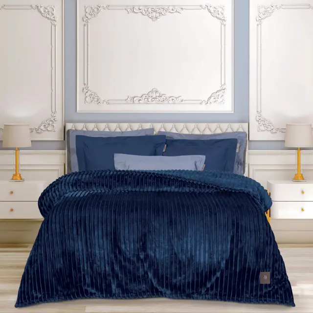 Κουβέρτα 220X240 Υπέρδιπλη 400gsm Essential Greenwich Polo Club 3487 Blue 100% Πολυέστερ