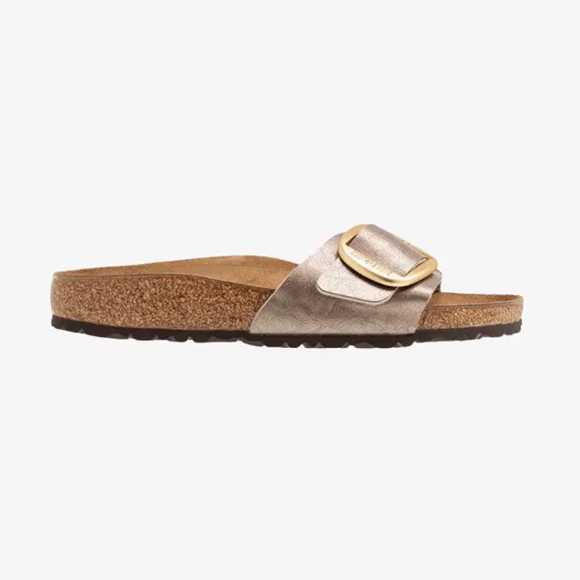 Birkenstock Πέδιλα Γυναικείο Birko-Flor(ανθεκτικό υλικό της Birkenstock-επιτρέπει την επαφή με το νερό) Μπρονζέ BIR/MADRID BIG BUCKLE 1016237 TAUPE