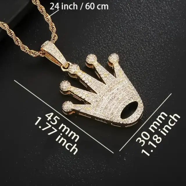 Ghetto Hip-hop Famous Crown Pendant Necklace 3