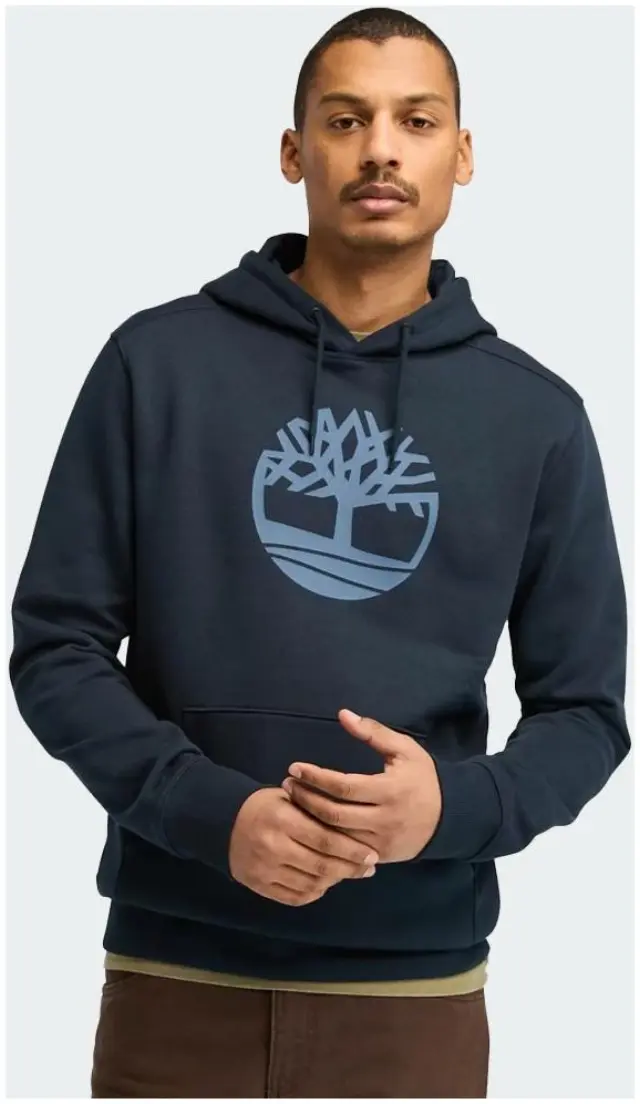 Timberland - Ανδρικό Φούτερ με Κουκούλα Kennebec River Tree Regular Fit TB0A2BJH-433 Μπλε Ναυτικό - M