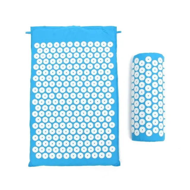 Ανατομικό χαλί και μαξιλάρι μασαζ Acupressure Mat ΜΠΛΕ