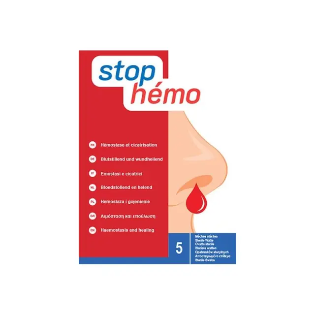 Stop Hemo Αιμοστατικό Επίθεμα Αποστειρωμένο Αλγινικού Ασβεστίου 5τμχ