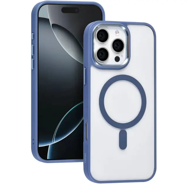 TUNIQ iPhone 16 Pro Max Back cover case - Magsafe - Silicone - Blue
