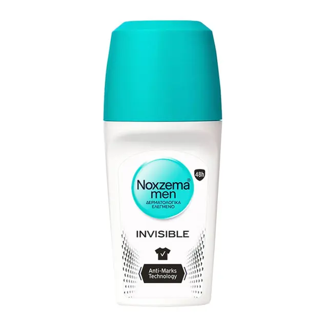 Noxzema Men Invisible Anti-Transpirant & Anti-Marks Αποσμητικό 48h σε Roll-On 50ml
