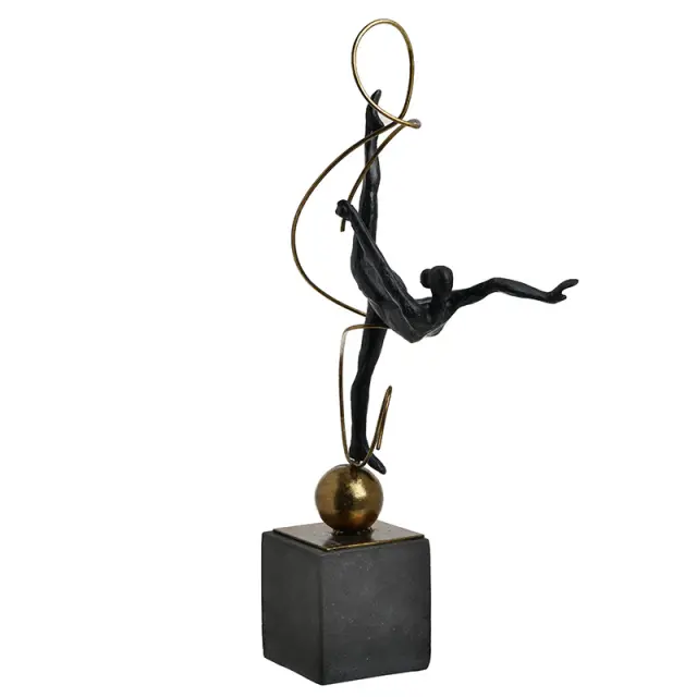 Φιγούρα Μαύρο/Χρυσό Polyresin 21x14x59cm 3-70-296-0038