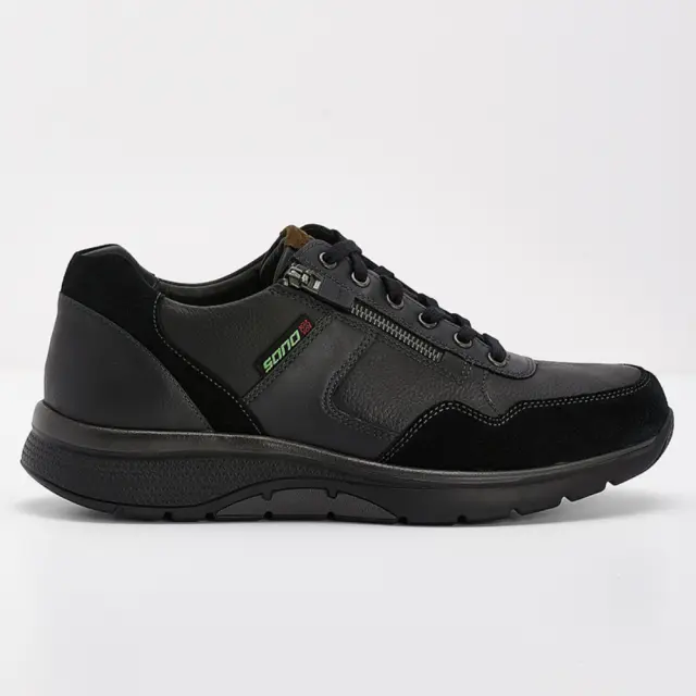 Mephisto/Sano Sneakers Ανδρικό δέρμα/δέρμα Nubuck Μαύρο SAN/AMORY BLACK