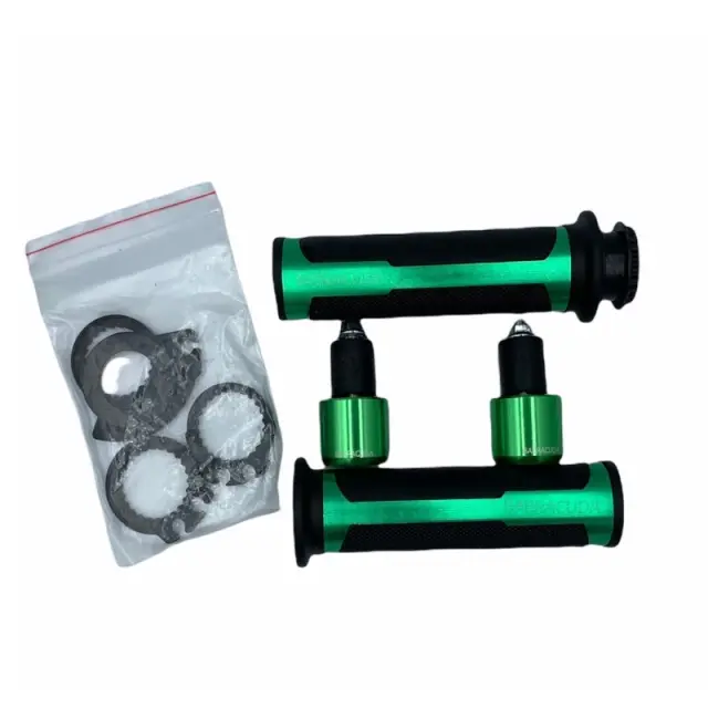 Σετ χερούλια και αντίβαρα μοτοσυκλέτας - Supper grips OEM ΠΡΑΣΙΝΟ