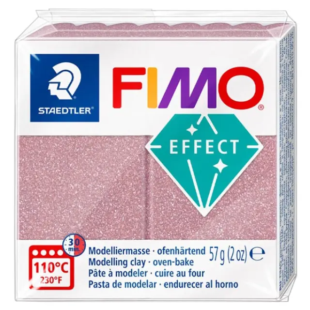 Πολυμερικός Πηλός Staedtler Fimo Effect No212 - Glitter Rose Gold - 57gr