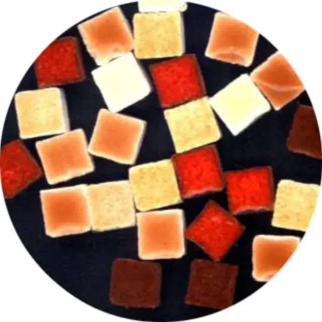 Mini Κεραμική Ψηφίδα 5x5x3mm, Mix Orange ~10gr ~100τεμ