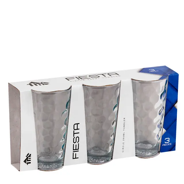 Ποτήρι Νερού 280ml FIESTA STAR Διάφανο Σετ 3Τμχ 2