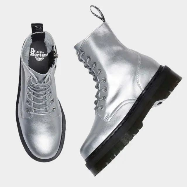 Αρβυλάκι Dr. Martens Jadon Milled Metallic 31922040 Ασημί - 37 3