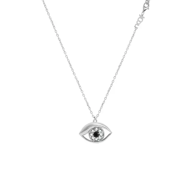 Ασημένιο επιροδιωμένο κολιέ 925 JCou Eye Charm JW603S