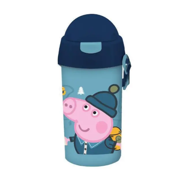 Diakakis Παγούρι Πλαστικό 500ml Peppa Pig Μπλε (000482757)