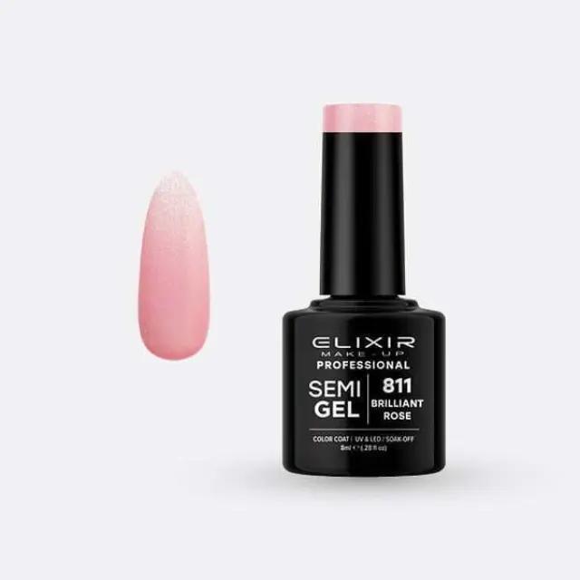 Elixir Semi Gel (Ημιμόνιμο βερνίκι) - 811 (Brilliant Rose) 8ml