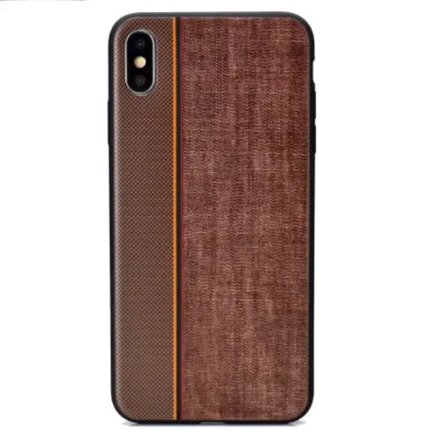 Jeans Cloth Μοντέρνα Κομψή Θήκη για Iphone Xr- Καφέ