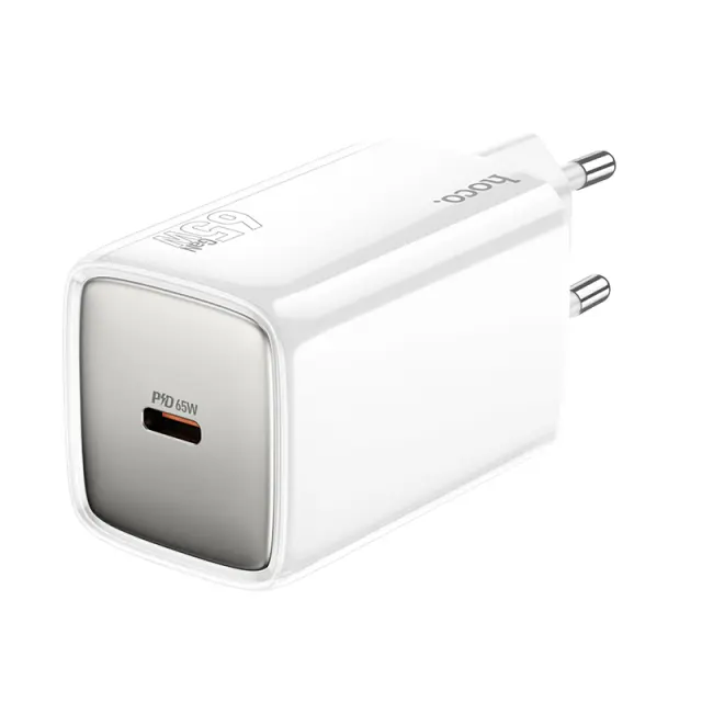 Hoco Φορτιστής με Θύρα USB-C Χωρίς Καλώδιο 65W Λευκός N48