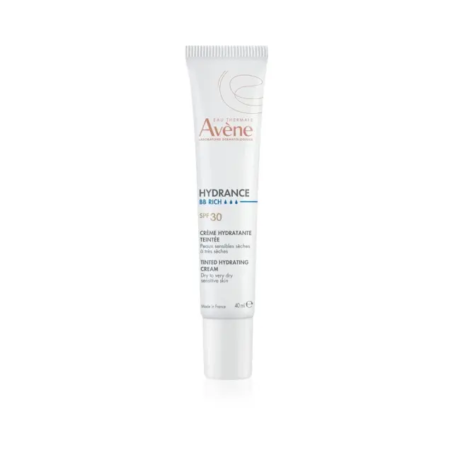 Avene Hydrance BB Riche SPF30, Ενυδατική Κρέμα Προσώπου με Χρώμα για Κανονικό & Ξηρό Δέρμα, 40ml
