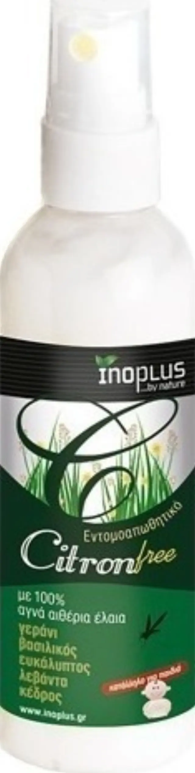 INO PLUS Citron Free Εντομοαπωθητικό Γαλάκτωμα σε Spray Κατάλληλο για Παιδιά 100ml