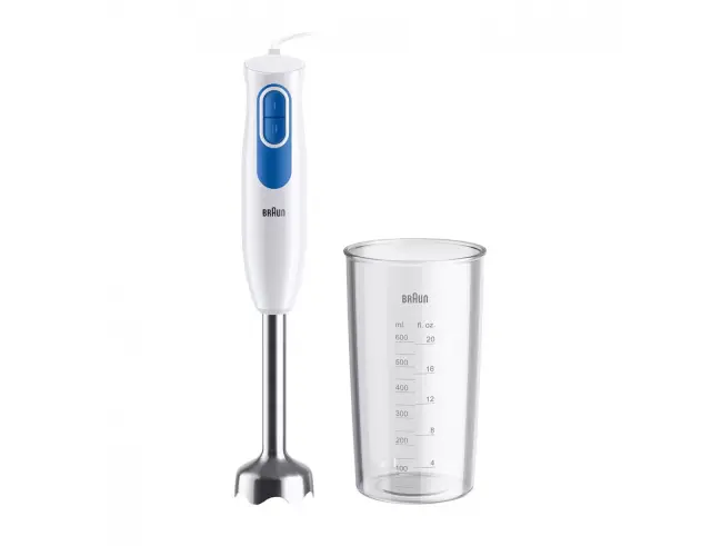 Ραβδομπλέντερ Braun MultiQuick 2 MQ20.001.MWH με ισχύ 600W και 2 ταχύτητες - WhiteMQ20.001.MWH