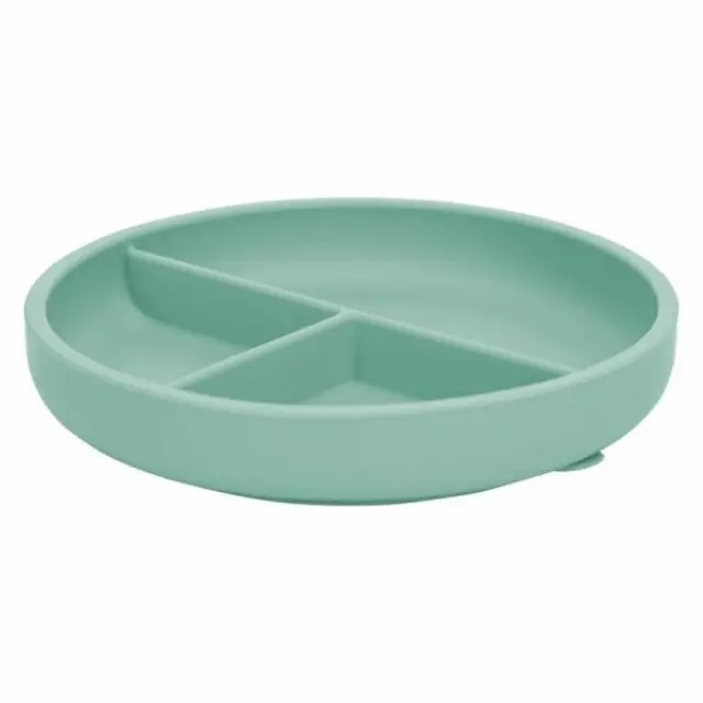 FreeOn Πιάτο Σιλικόνης Με Χωρίσματα Green 49515