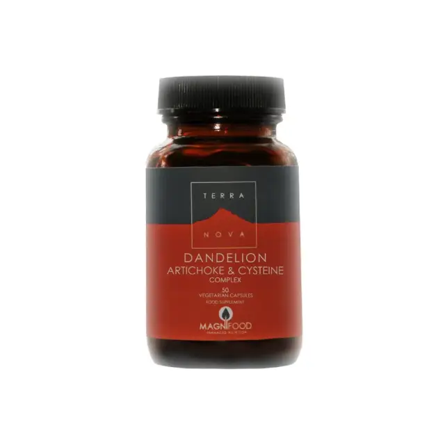 Terranova Dandelion, Artichoke & Cysteine Complex Πρωτοποριακή Φυσική Σύνθεση με Ισχυρή Αποτοξινωτική Δράση, 50 caps