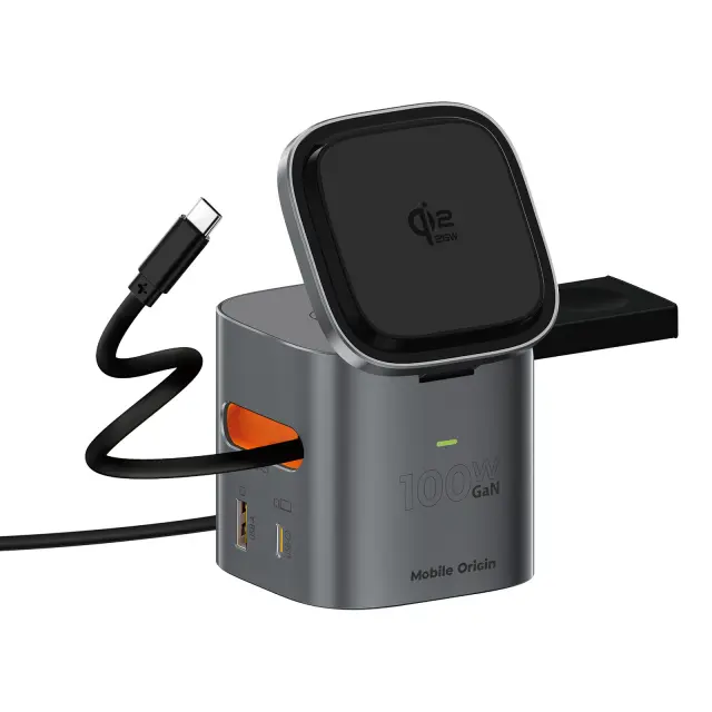 Mobile Origin 100W Qi2 25W Foldable Charger PW37 MagSafe Compatible 2