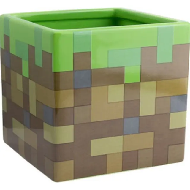 Paladone Γλάστρα/Μολυβοθήκη Minecraft Grass block - Shaped Plant and Pen Pot (RS561092)