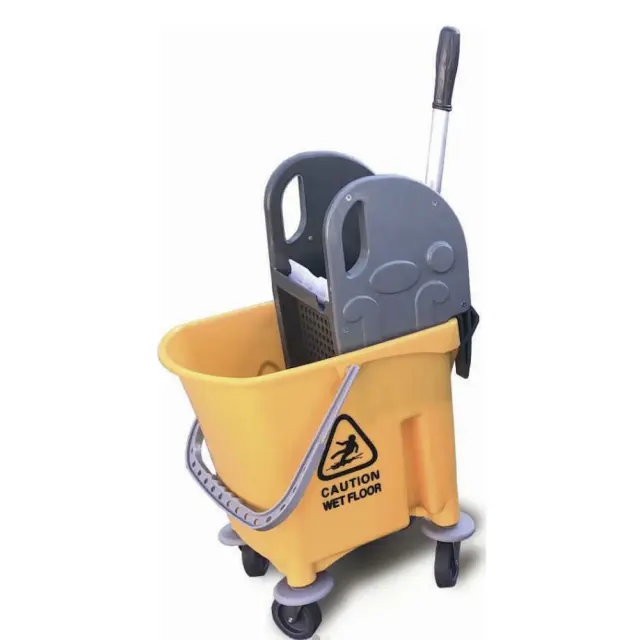 Delta Cleaning Καρότσι σφουγγαρίσματος χωρητικότητας 25 LT με ρόδες Κίτρινο / ΚΣ10Κ