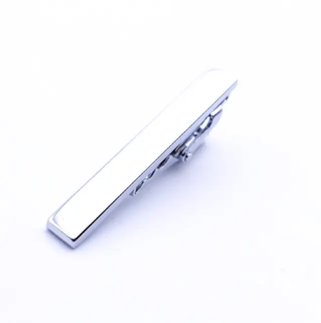 Σχεδιαστικό Ασημί Κλιπ Γραβάτας 4,5 cm – LGTC-12-2 2