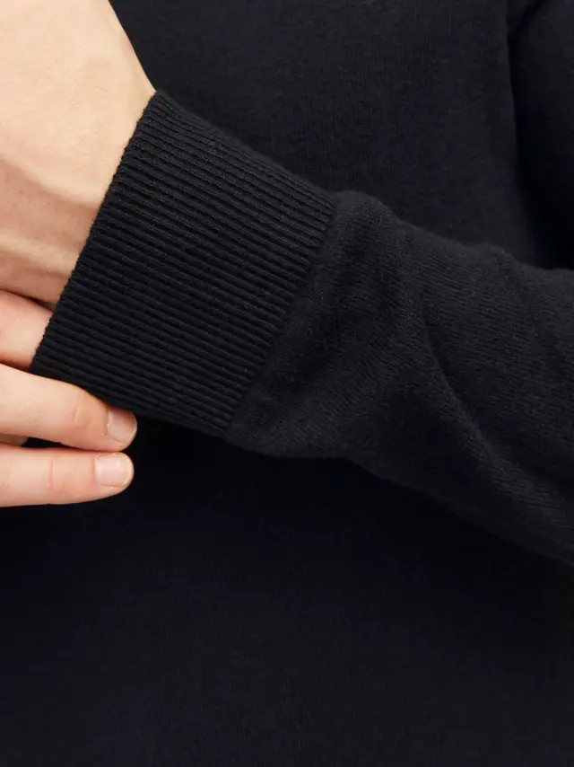 JJEEMIL KNIT HALF ZIP NOOS Black 2